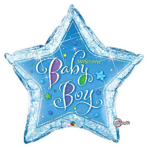 Baby Boy Stars Foil Balloon 36 Inch