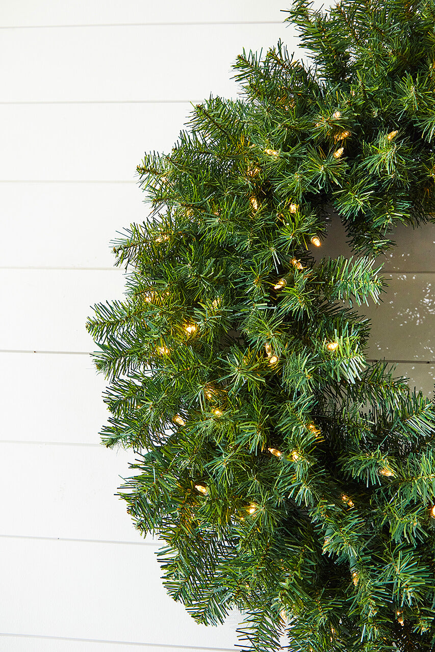 36" Norway Pine Wreath 320T/150WW LED WL/UL