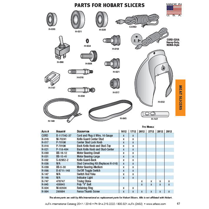 Indicator Light for Hobart Slicers