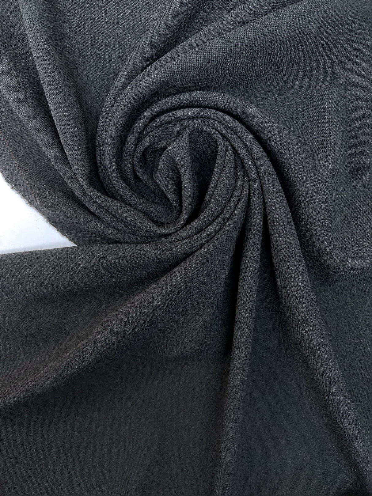 Wool Stretch Twill Gray Black