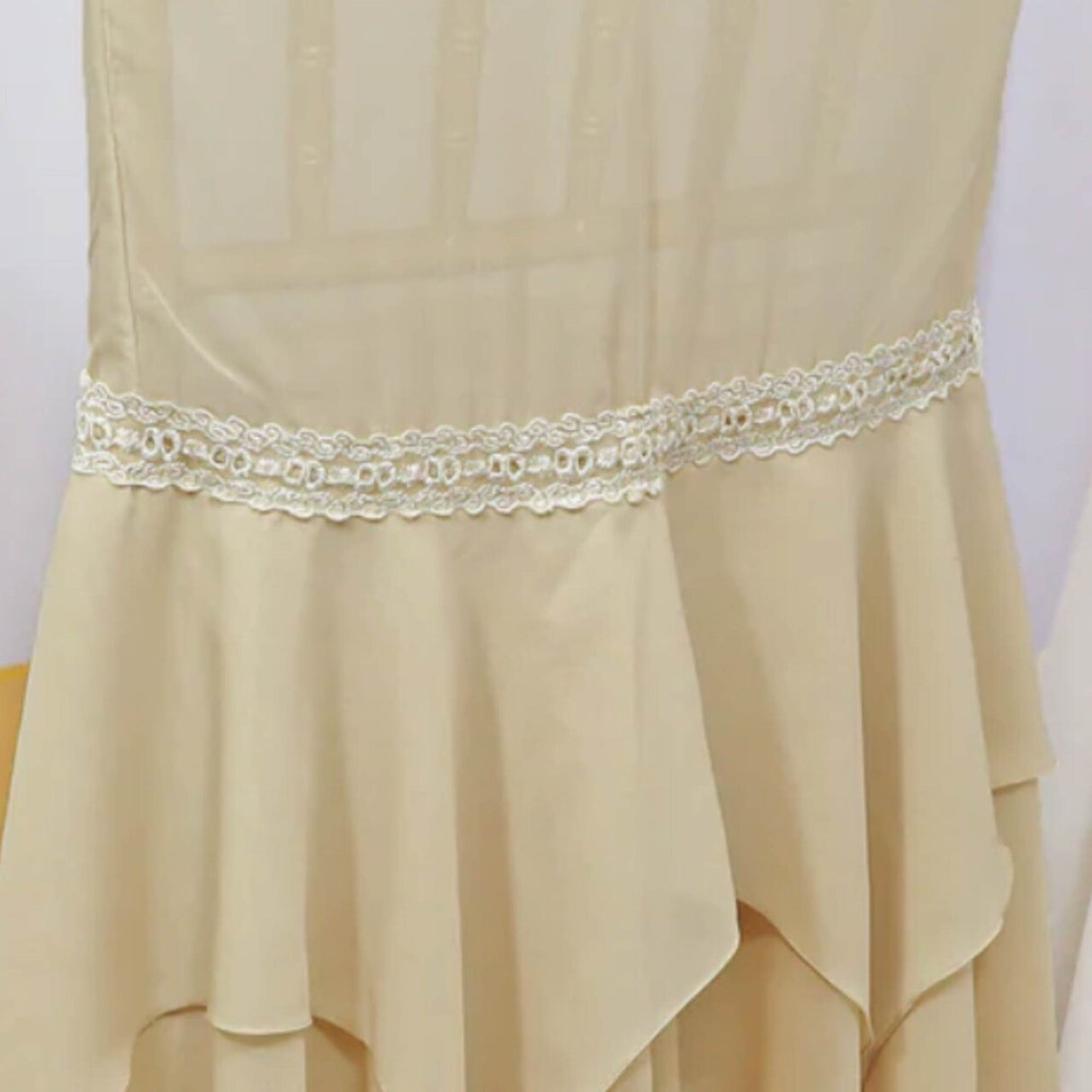 1 Piece Champagne Chiffon Chiavari Chair Cover with Sash for Elegant Events