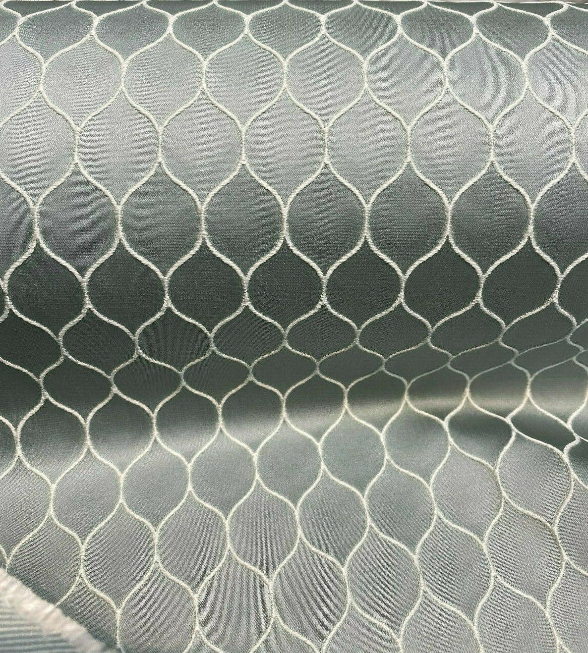 Mermaid Jacquard Polyester Lycra Fabric - Seaglass Blue, Jacquard Pattern, 54" Width (1 Yard)