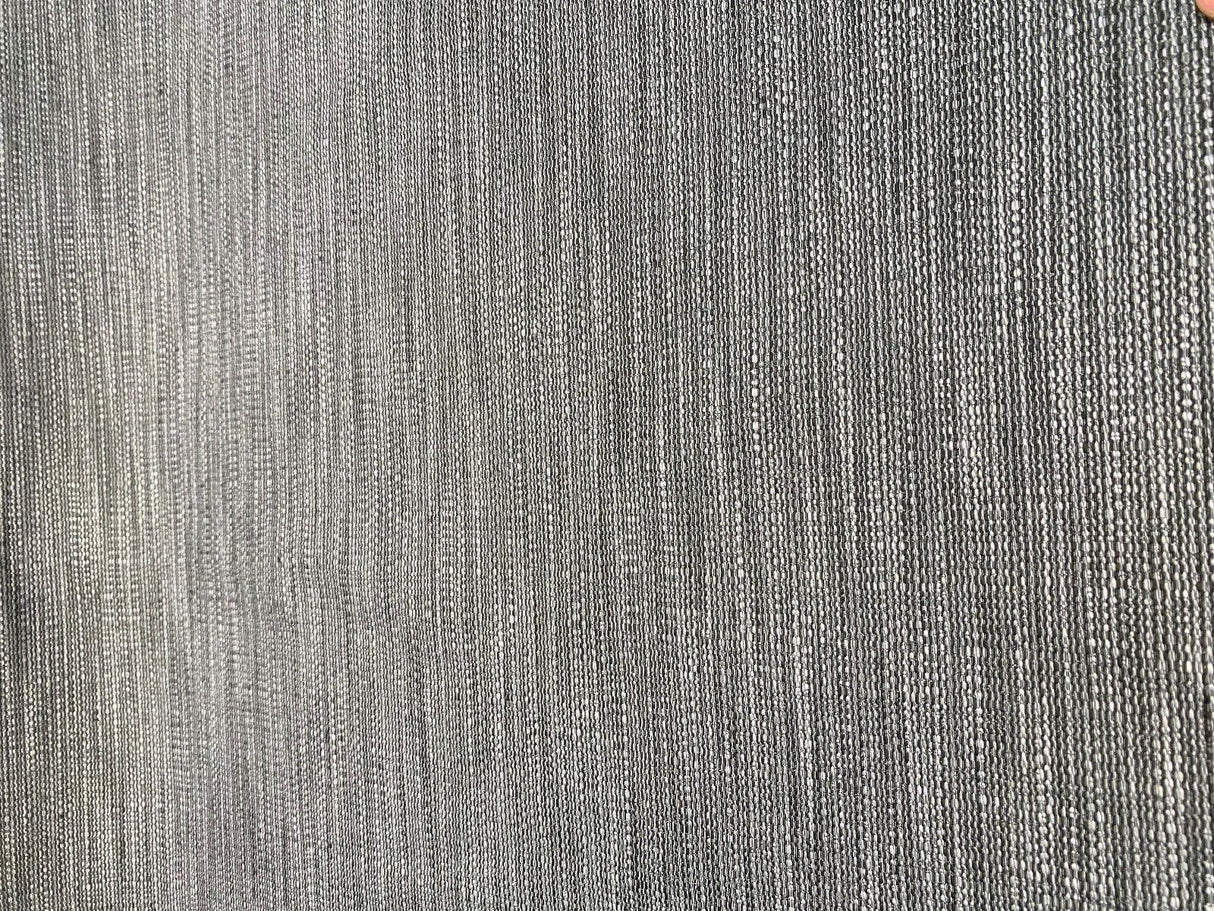 Dapper Charcoal Rayon Polyester Upholstery Fabric - Dark Grey Textured, 55" Width (1 Yard)