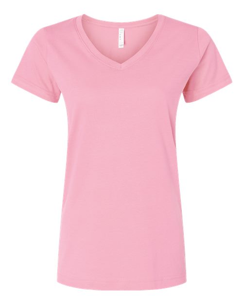 Women's Fine Jersey Short Sleeve V-Neck Tee