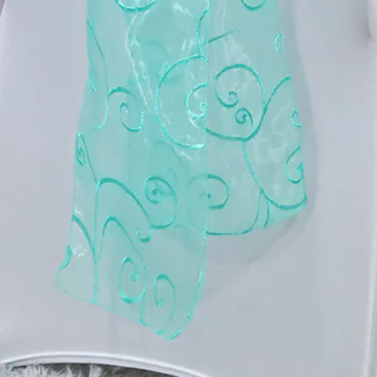 10 Pieces Tiff Blue Or Aqua Blue Embroidered Organza Chair Sashes 8"x108" Luxury Event & Wedding Decor