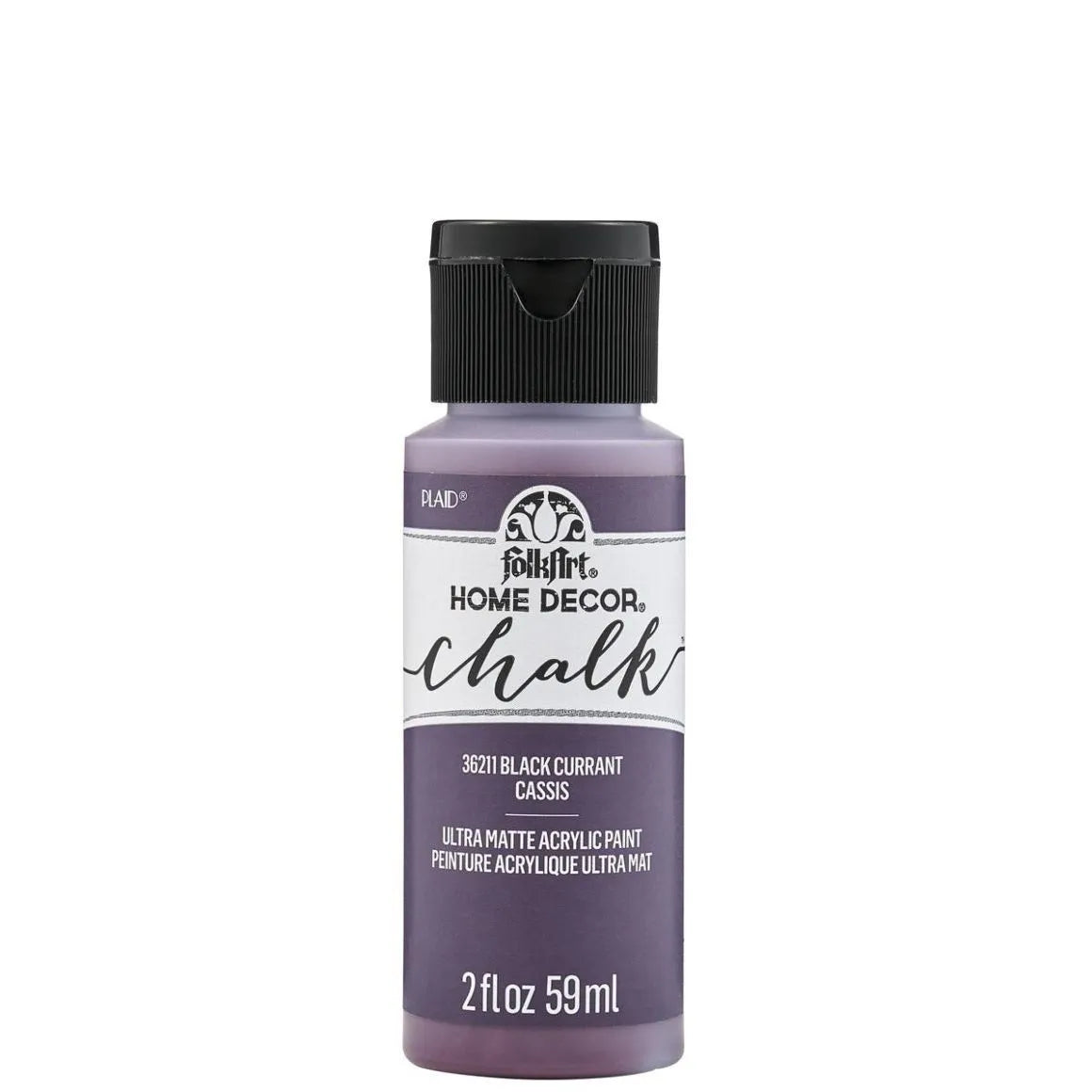 FolkArt Chalk Acrylic Paint - Black Currant (2 oz Bottle)