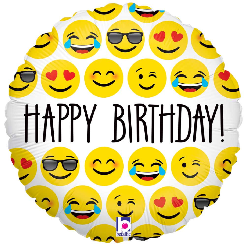 Emoji Birthday Foil Balloon