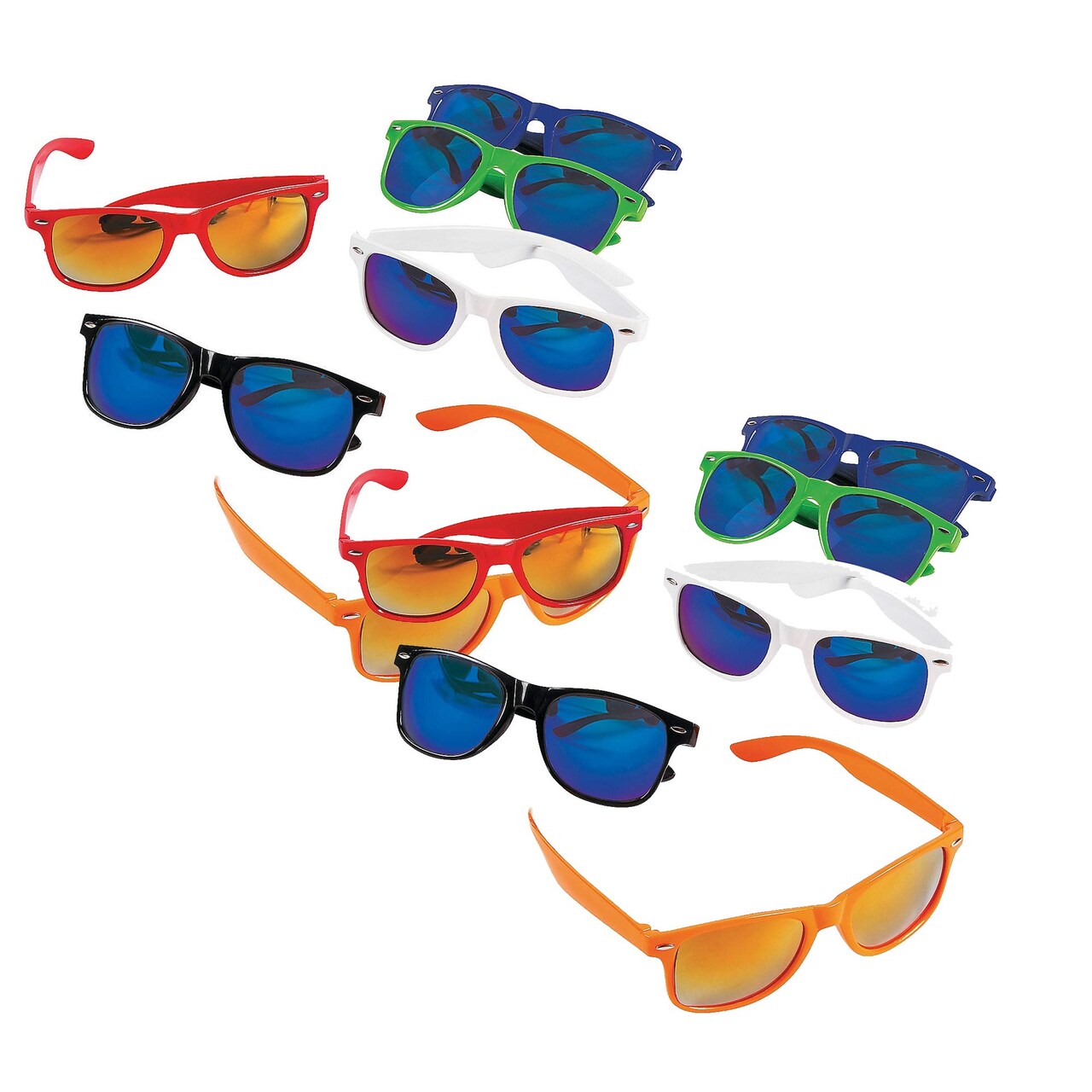 Mirrored Lens Sunglasses - 12 Pc.