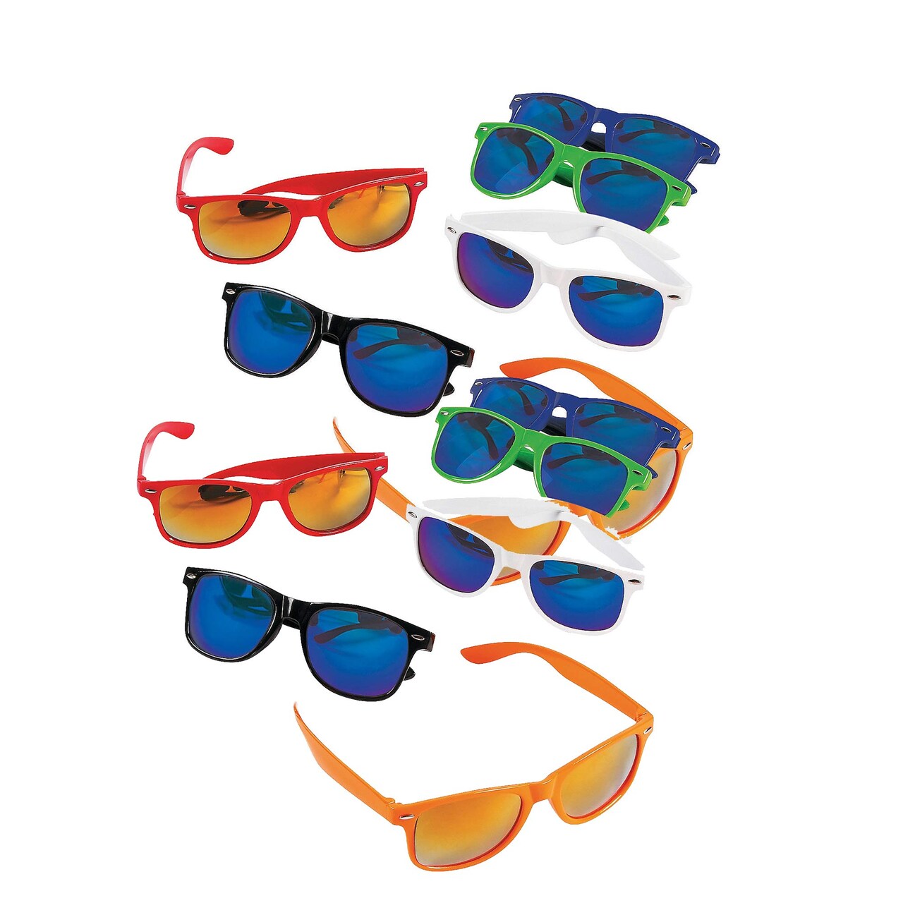 Mirrored Lens Sunglasses - 12 Pc.
