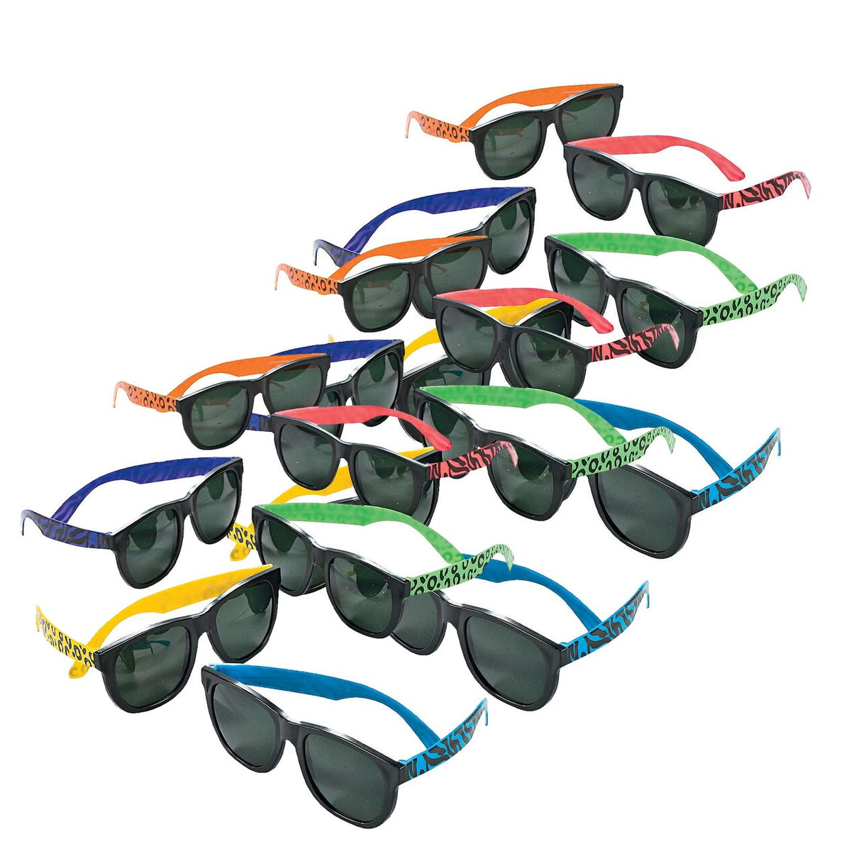 Animal Print Neon Sunglasses - 12 Pc.
