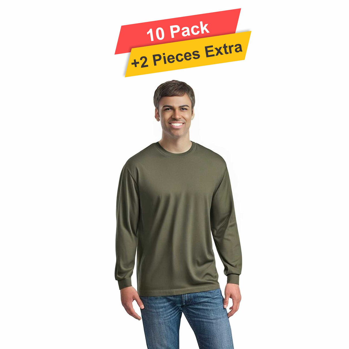 Polymesh Crew Neck - 10 Pack - 5 Oz./yd² - 100% Polyester (Cotton Feel)
