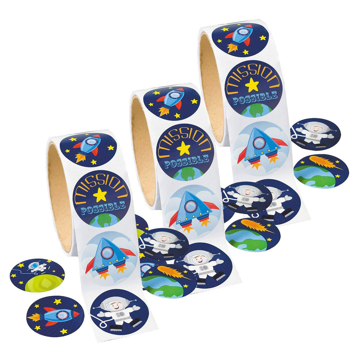 Space Sticker Roll 100 Pieces