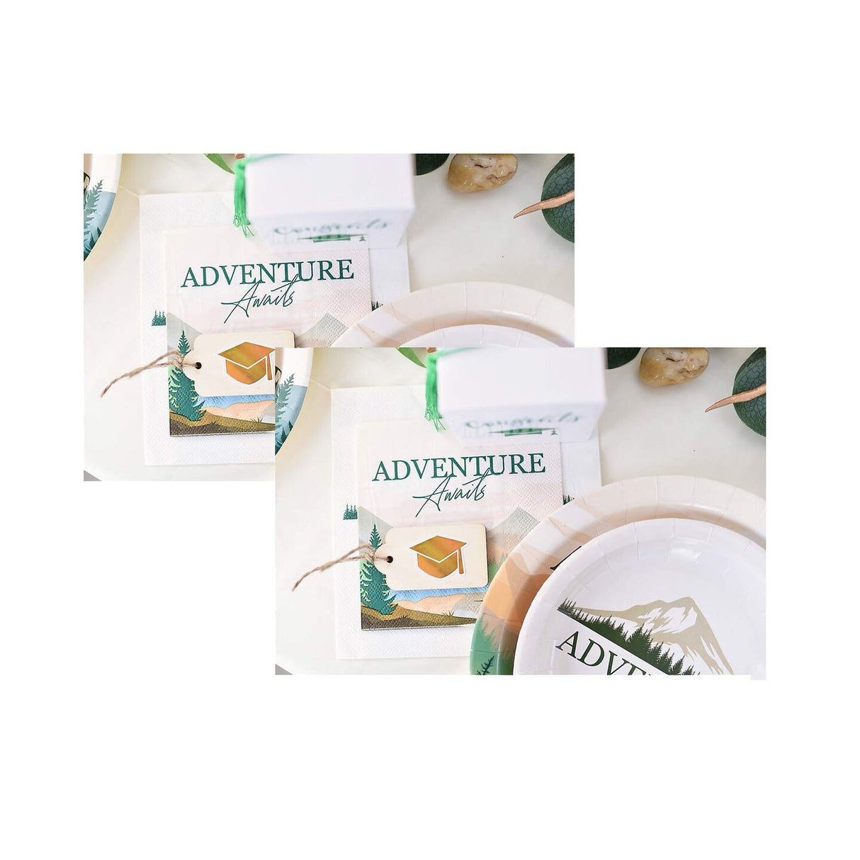 1 1/2" Gold Graduation Mortarboard Paper Sticker Roll 100 Pc