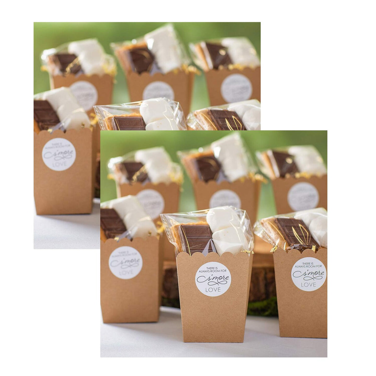 1 1/2"Bulk 100 Pc S'more Love Wedding Favor Sticker Roll