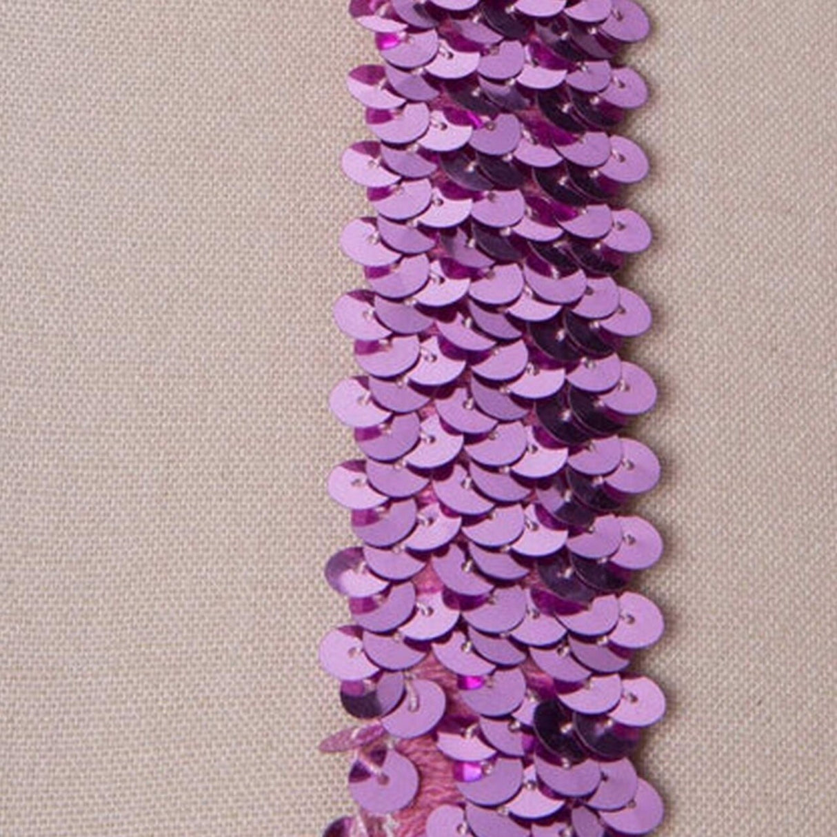 1 Yard Mauve Medium Pink Stretch Sequin Band Trim Perfect for Gift Bag DIY