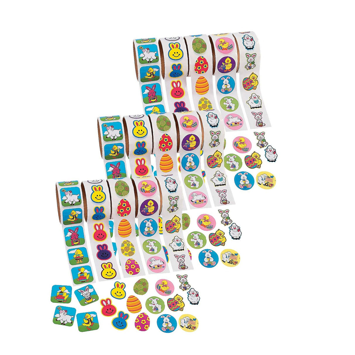 Vibrant Easter Roll Sticker Assortment 500 Pieces for Crafts and Fun