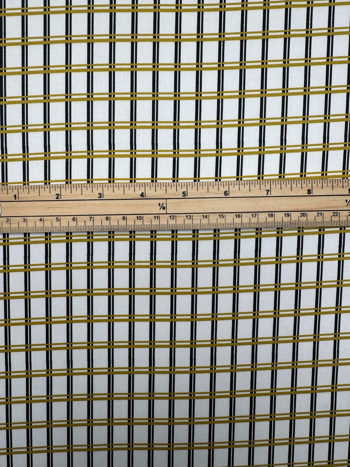 Viscose Sateen Checked White Multicolour