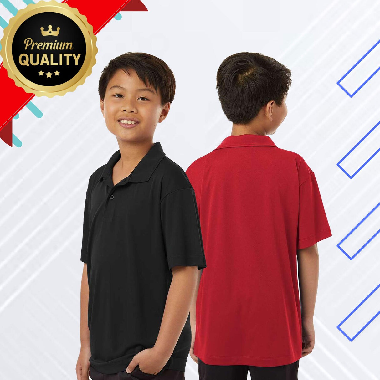 AllPro® Youth Pro Lock Performance Polo Moisture Wicking UPF 50 Protection