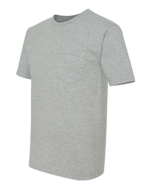 Bayside® USA-Made Midweight Pocket Crewneck Half Sleeve T-Shirt