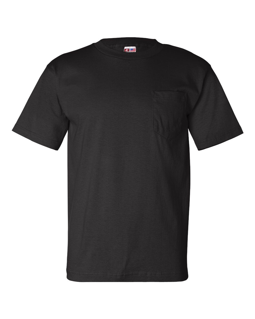 USA-Made Short Sleeve Crewneck Pocket T-Shirt