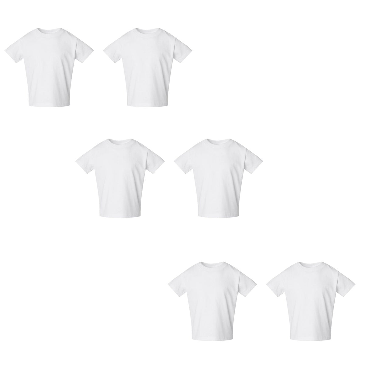 RADYAN® Toddler Cotton Jersey Crew Neck Short Sleeve Tee