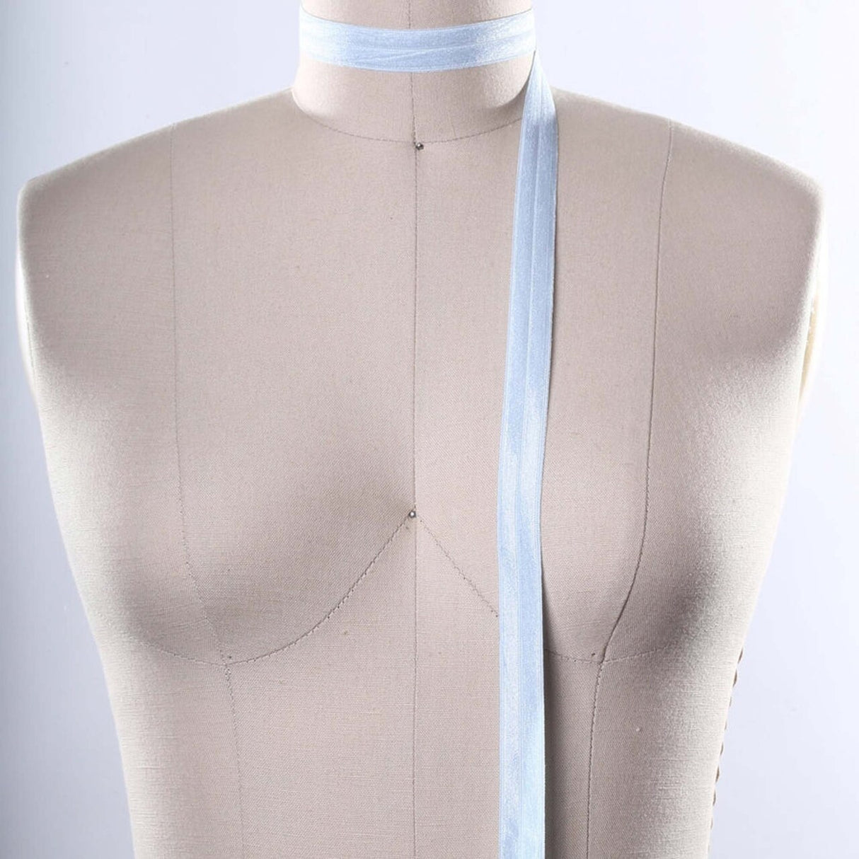 5/8" 3 Yards Baby Light Blue Fold Over Elastic Trim Soft Bias Stretch for Hairbands Sewing