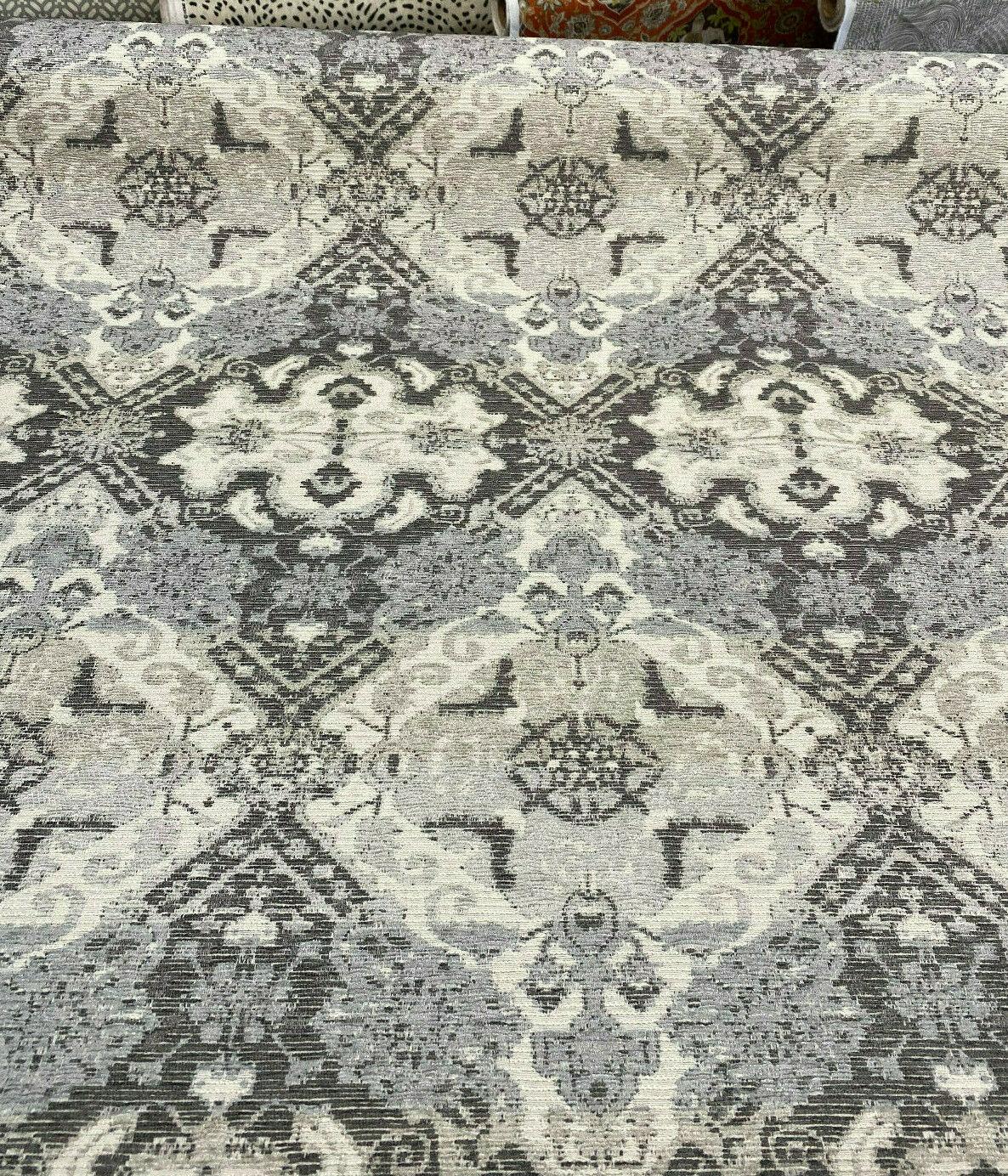 Woven Narrative Shadow Gray P Kaufmann Polyester Rayon Upholstery Fabric - Shadow Gray Woven Pattern, 56" Width (1 Yard)