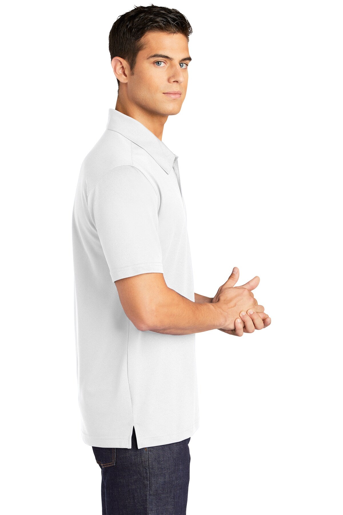 Sport-Tek® PosiCharge Active Textured Collared Short Sleeve Polo