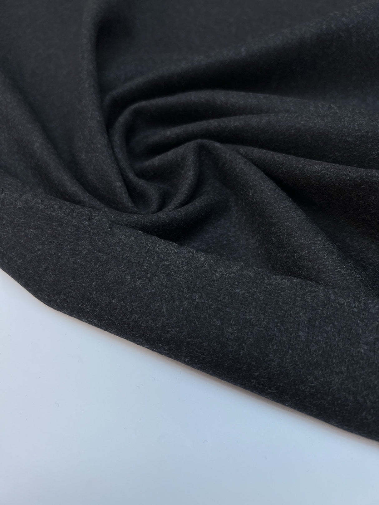 Wool Tweed Coat Fabric Melange Gray Blue