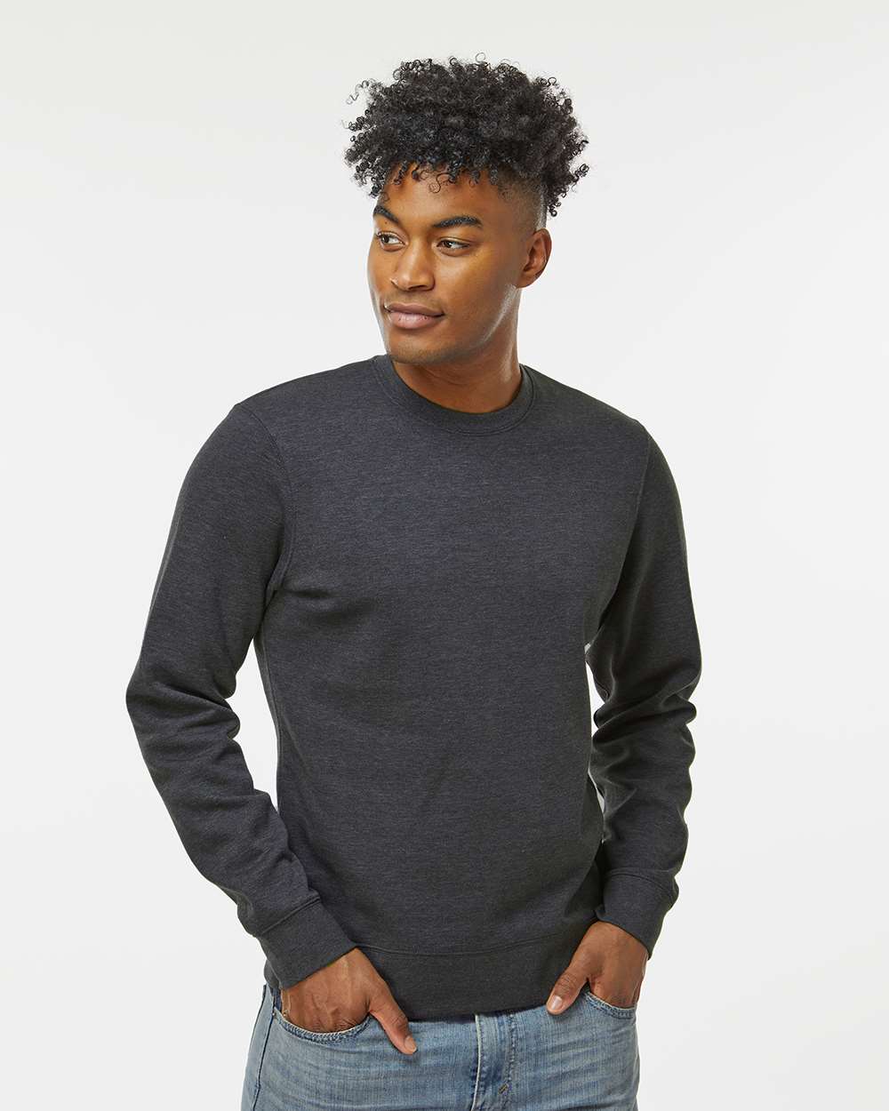 J. America® BTB Fleece Classic Fit Crewneck Long Sleeve Sweatshirt