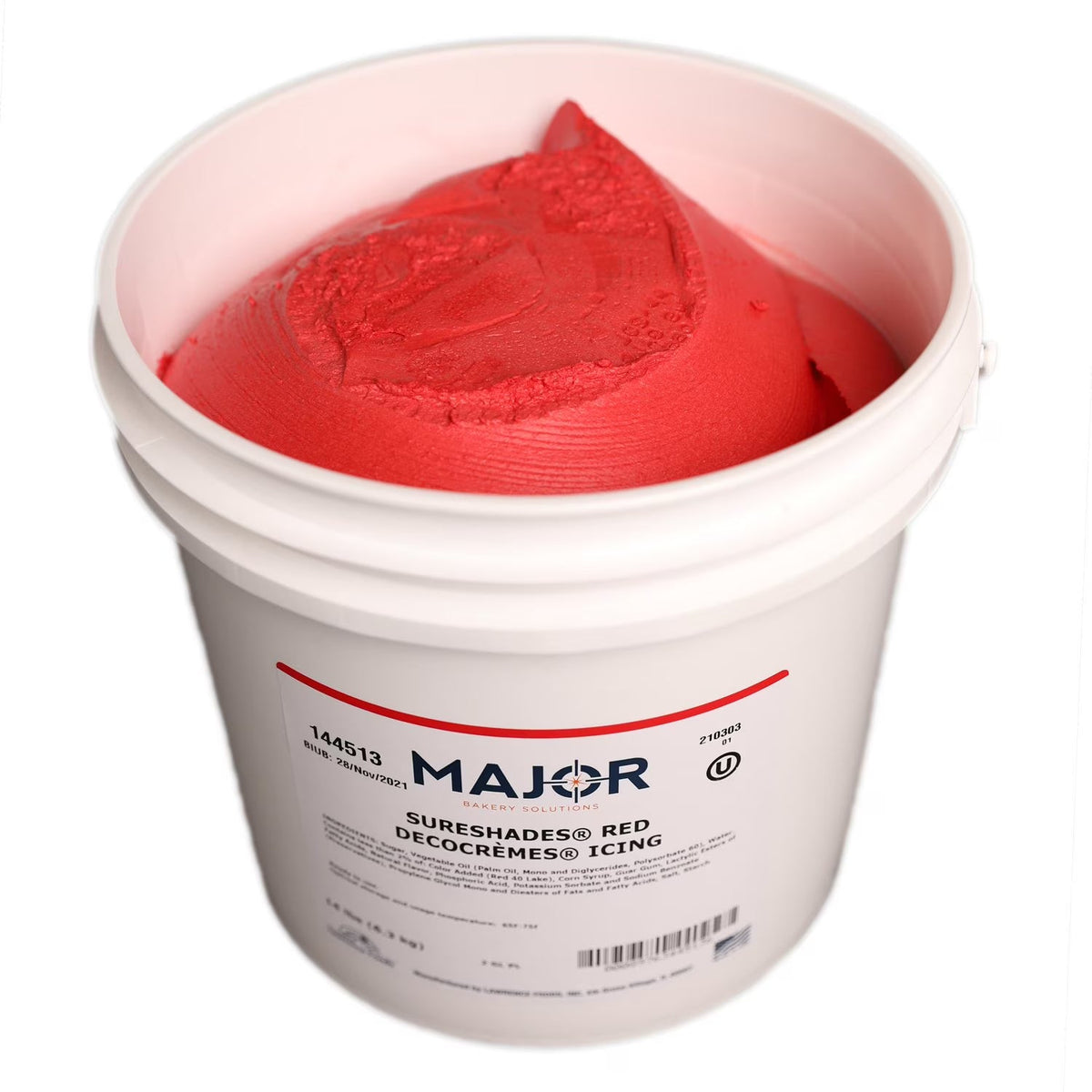 Major Bakery Solutions SureShades Red DecoCremes Buttercream Style Icing – Ready to Use – 3 lbs.