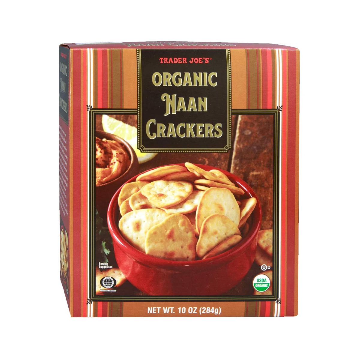 Trader Joe's Organic Naan Crackers Perfect for Dipping 10 Oz