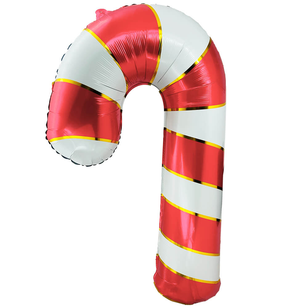 Foil Balloon Candy Cane Red & White