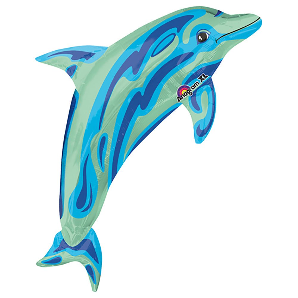 Foil Balloon 37 Inch Ocean Blue Dolphin
