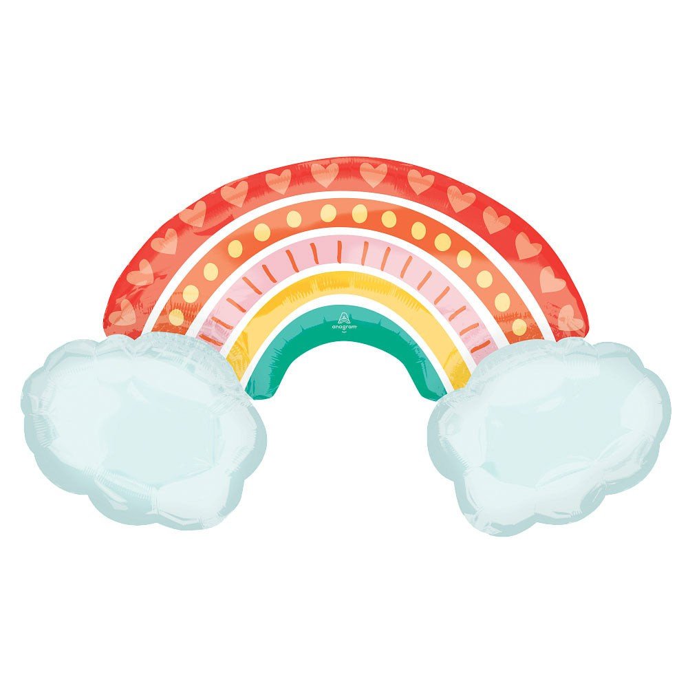 Retro Rainbow Foil Balloon 37 Inch