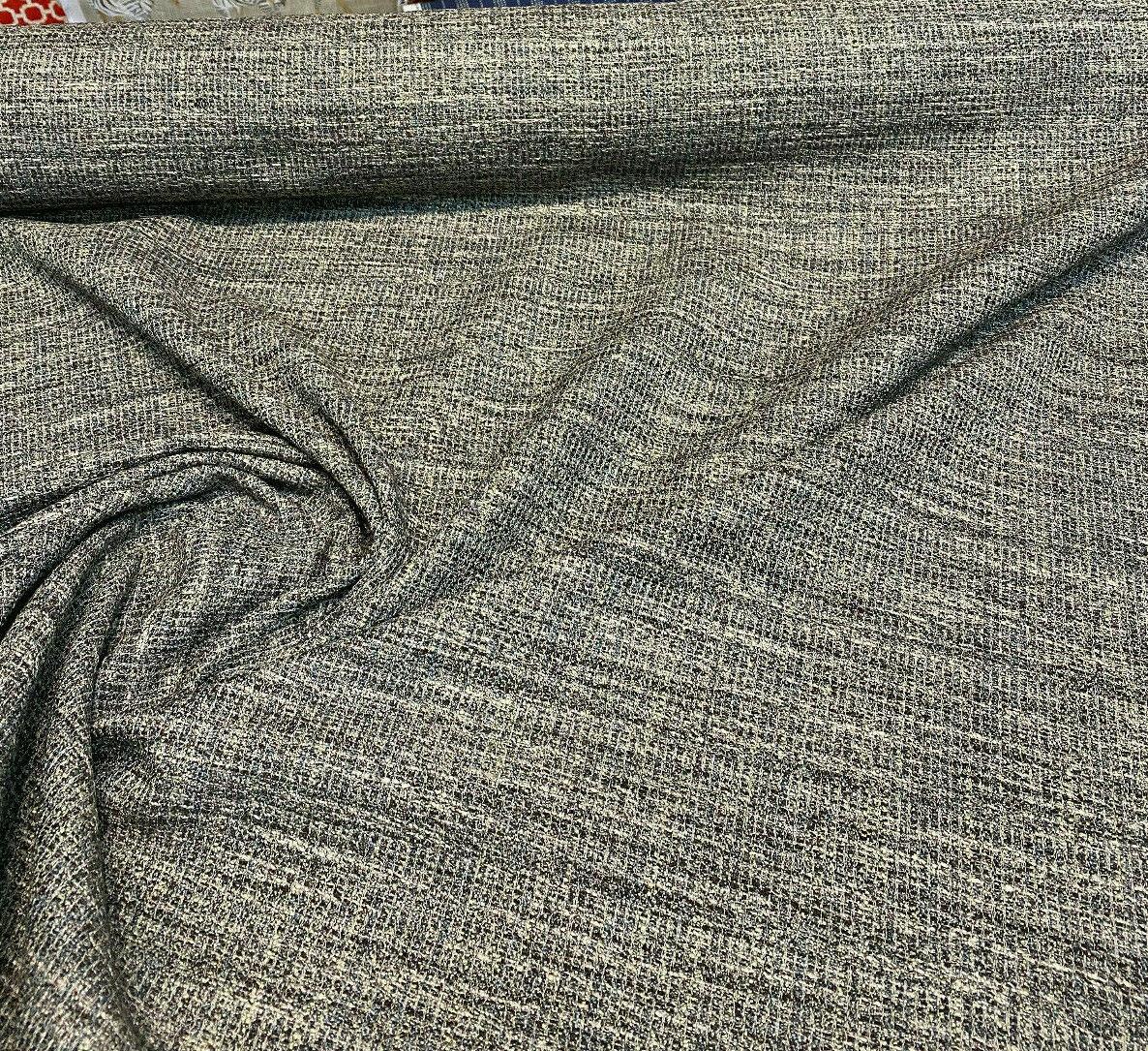 SMC Design Conjure Storm Tweed Polyester Rayon Fabric - Brown Green Tweed, 54" Width (1 Yard)