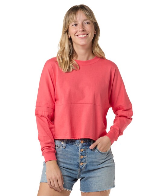 Boxercraft® Ladies Cropped Retro Pom Pom Jersey Fleece