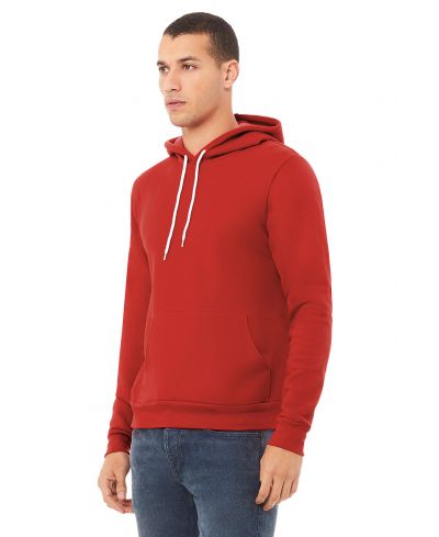 Bella Canvas 3719 Hoodie - Red, Unisex Pullover Sweatshirt Fabric (6 Sizes)