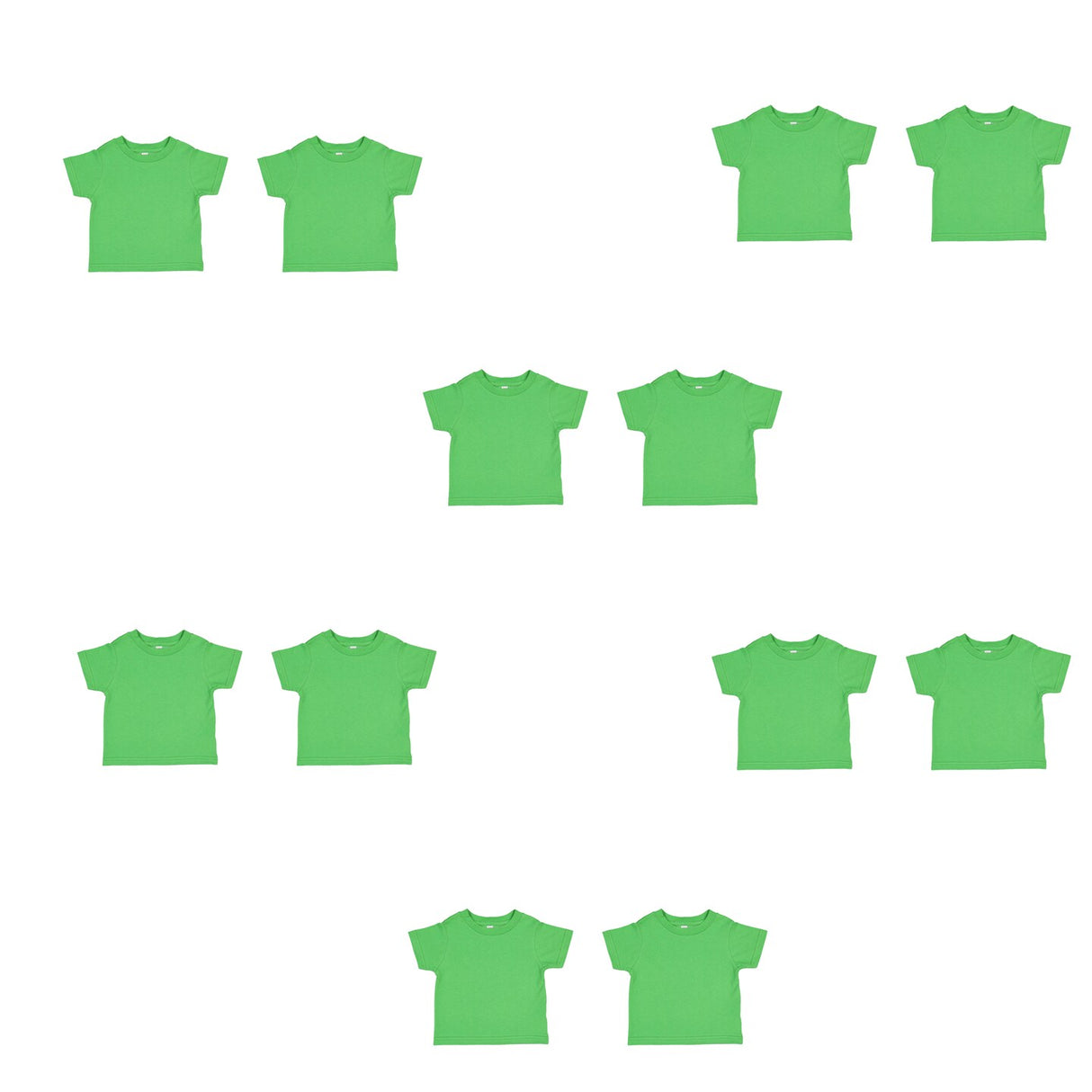 RADYAN® Toddler Cotton Jersey Crew Neck Short Sleeve Tee