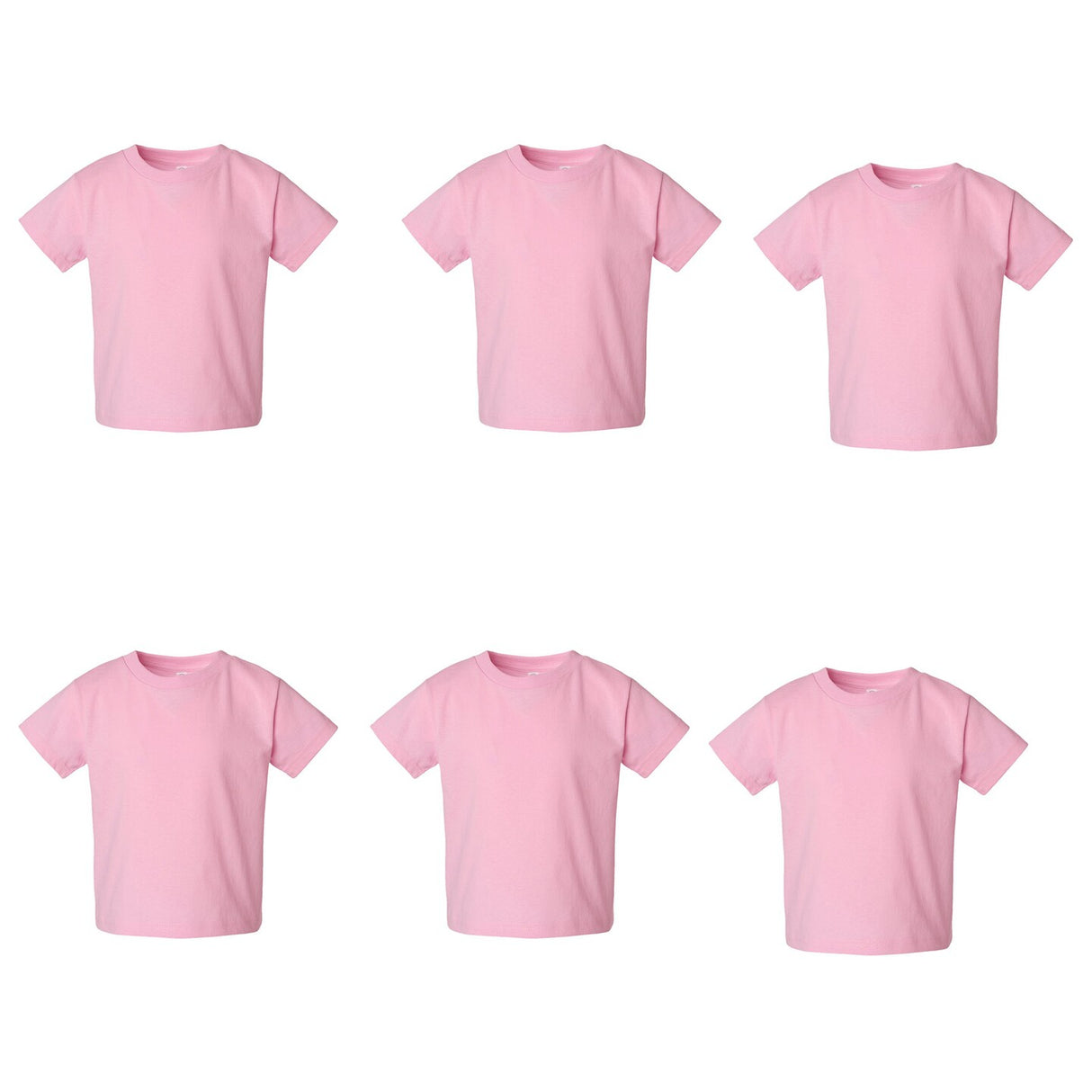 RADYAN® Toddler Cotton Jersey Crew Neck Short Sleeve Tee - 3301T