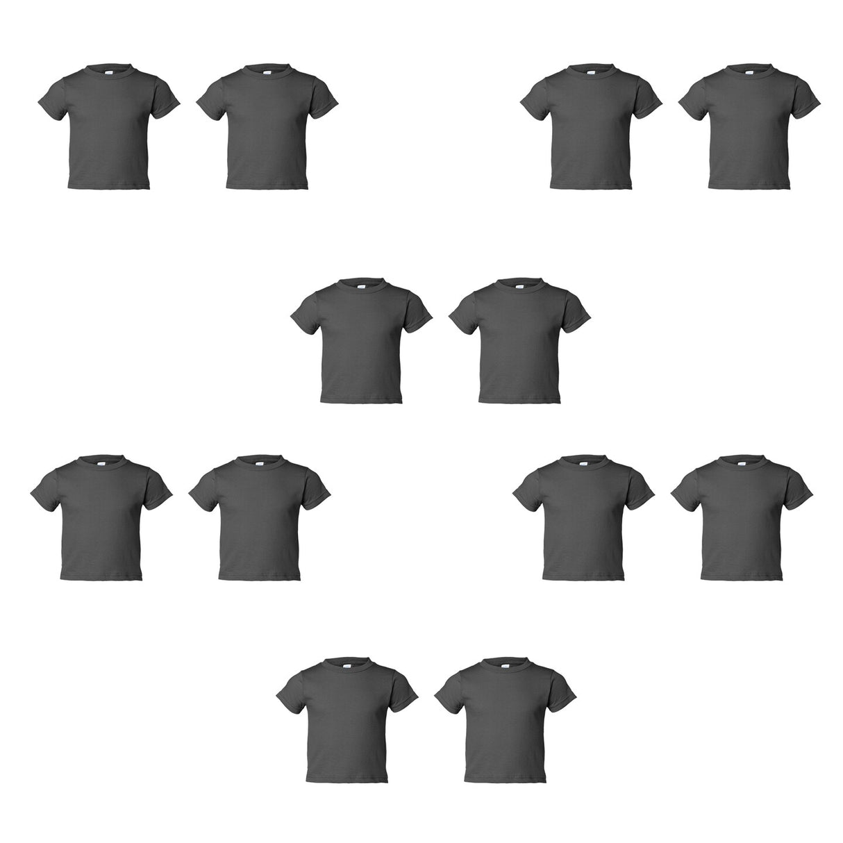 RADYAN® Toddler Cotton Jersey Crew Neck Short Sleeve Tee