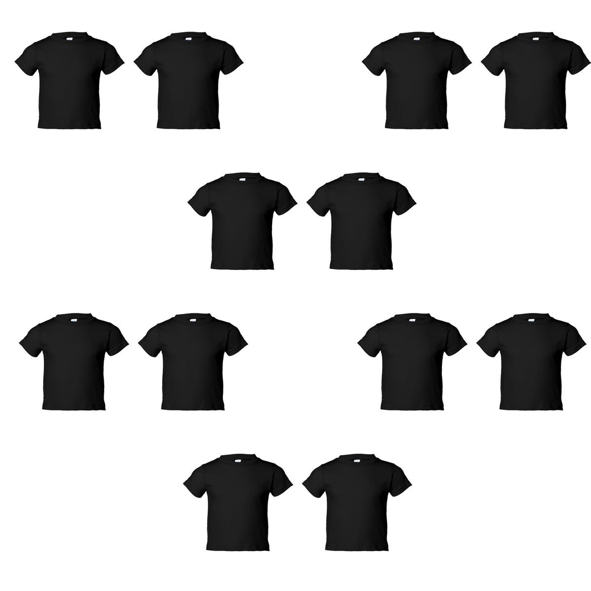 RADYAN® Toddler Cotton Jersey Crew Neck Short Sleeve Tee