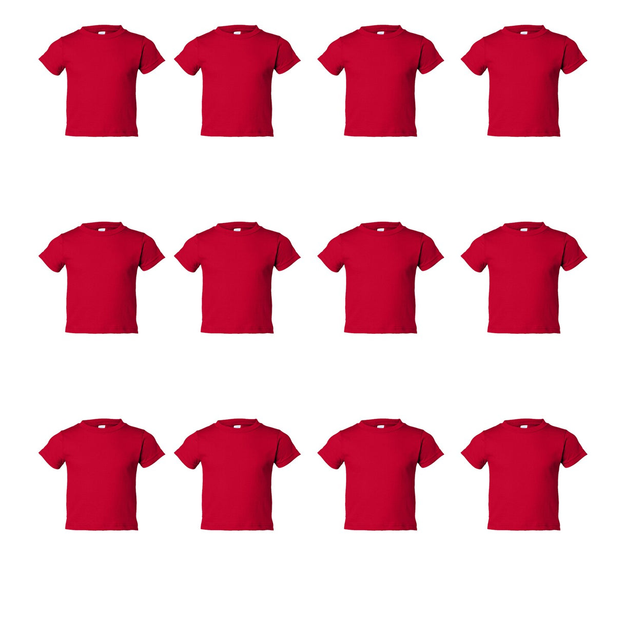RADYAN® Toddler Cotton Jersey Crew Neck Short Sleeve Tee