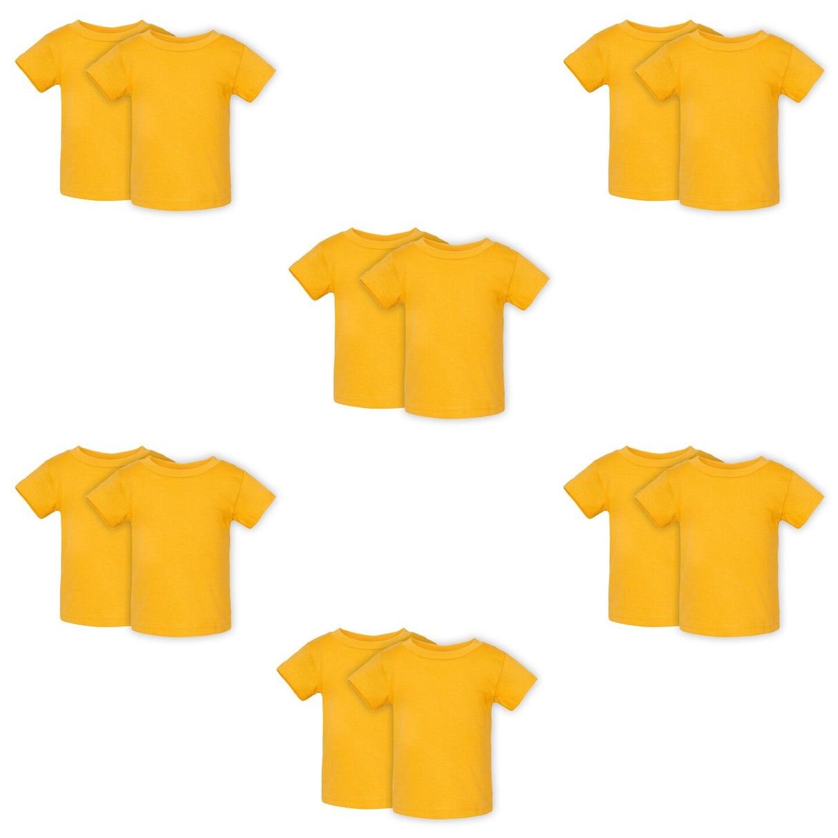 RADYAN® Toddler Fine Jersey Crew Neck Short Sleeve Tee - 3321