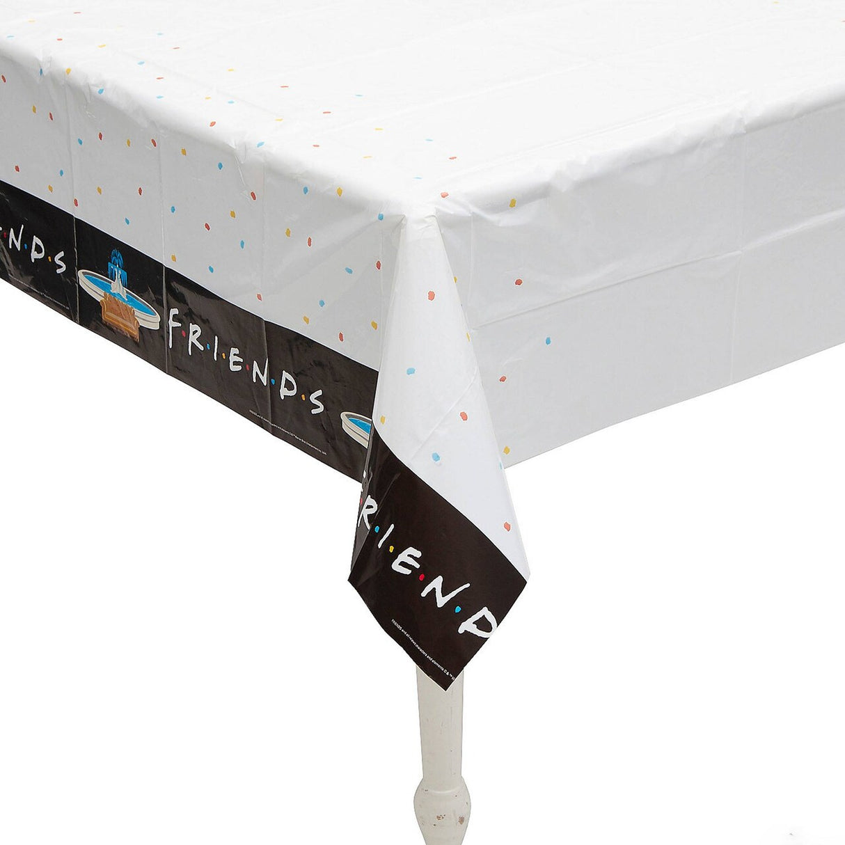 4 Ft. 6" x 9 Ft. FRIENDS™ Party Rectangle Disposable Plastic Tablecloth
