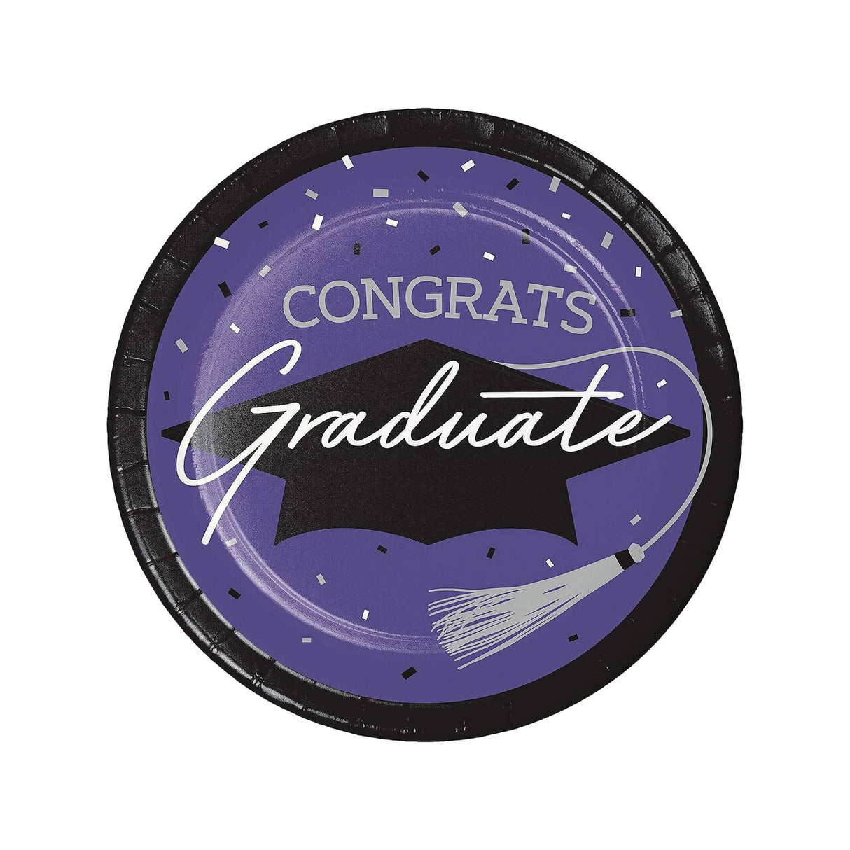 Creative Converting School Spirit Purple Graduation Dessert Plates – 54ct