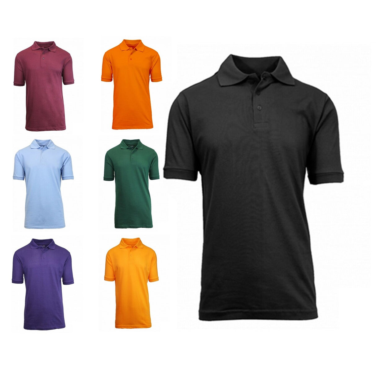 Wholesale® Short Sleeve School Uniform Polo Shirt