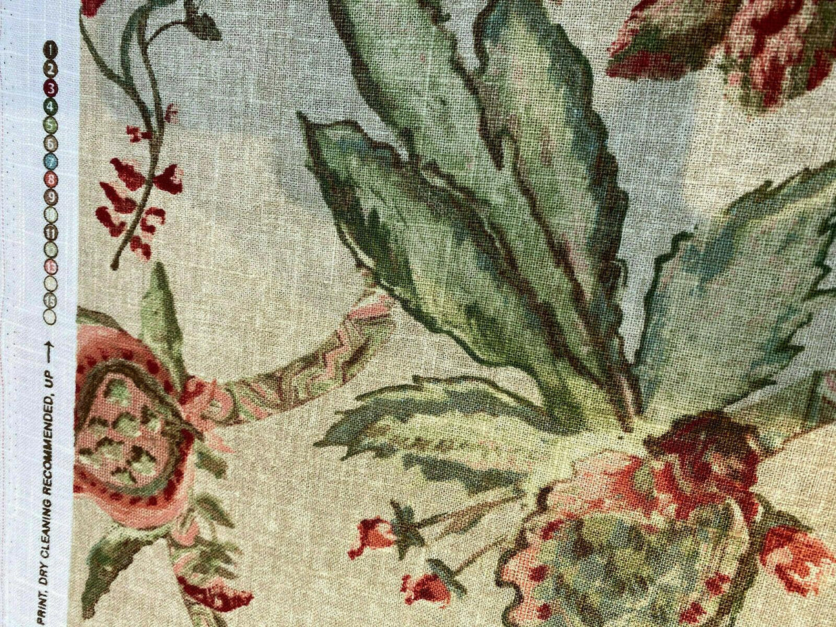 Ellen DeGeneres Hollyridge Farmhouse SRD Linen Rayon Fabric - Multi Purpose, 54" Width, 27" Horizontal Repeat, 27" Vertical Repeat (1 Yard)