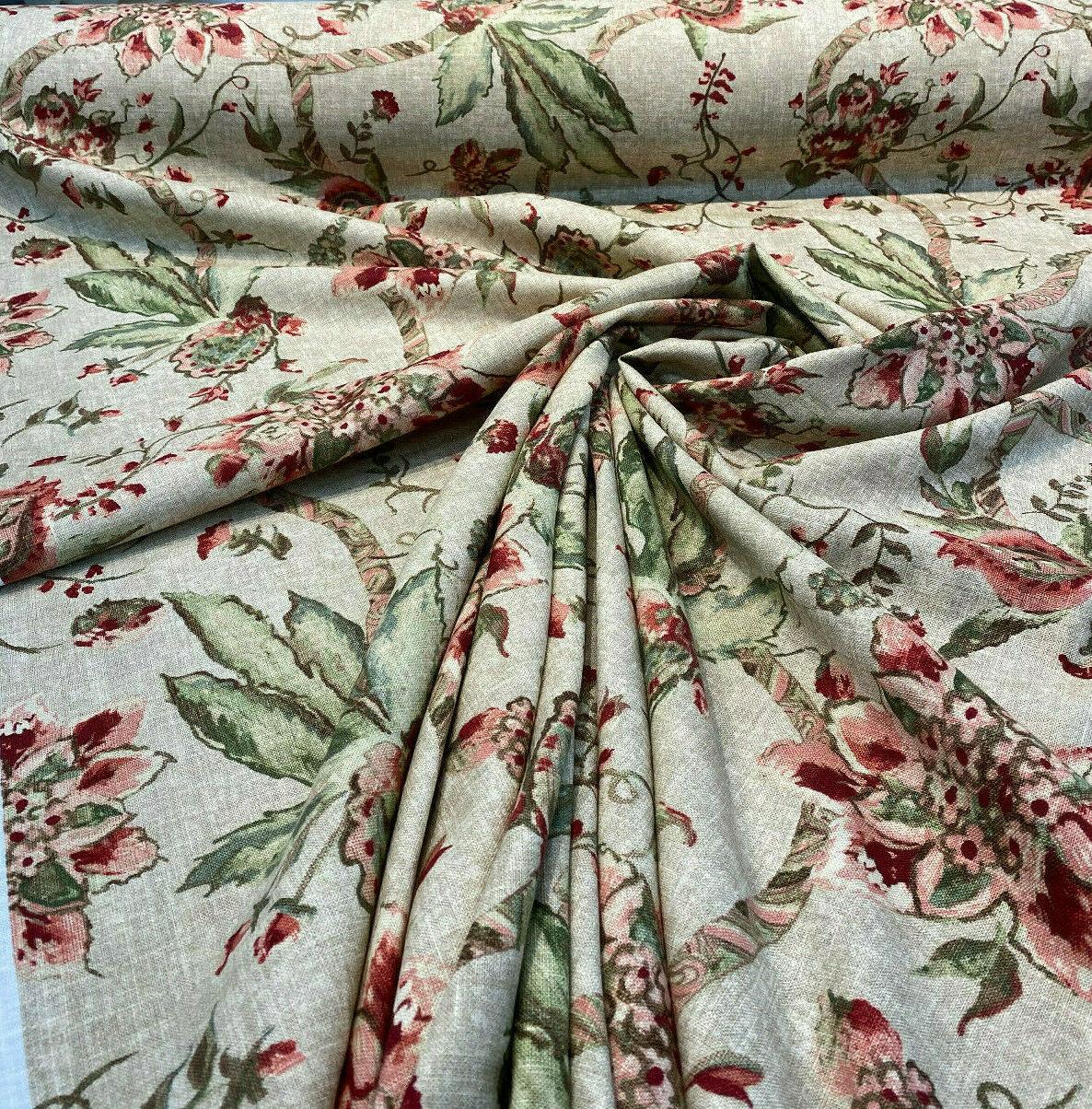 Ellen DeGeneres Hollyridge Farmhouse SRD Linen Rayon Fabric - Multi Purpose, 54" Width, 27" Horizontal Repeat, 27" Vertical Repeat (1 Yard)