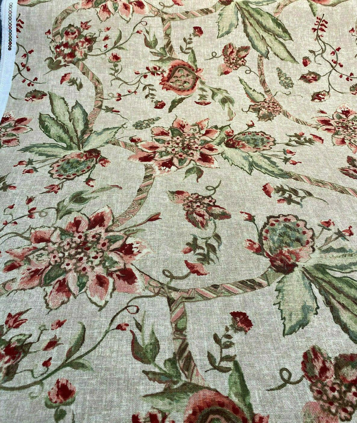 Ellen DeGeneres Hollyridge Farmhouse SRD Linen Rayon Fabric - Multi Purpose, 54" Width, 27" Horizontal Repeat, 27" Vertical Repeat (1 Yard)